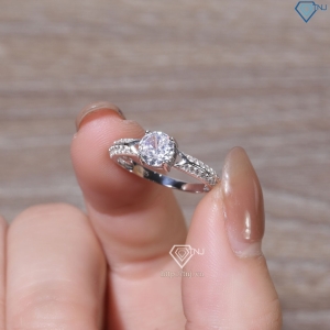 Nhẫn bạc nữ đính đá trắng xi kim NN0558-XK