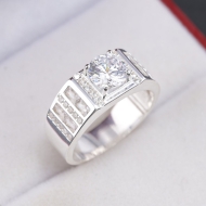 Nhẫn bạc nam Hà Nội đính đá trắng NNA0901