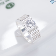 Nhẫn bạc nam Hà Nội đính đá trắng NNA0901