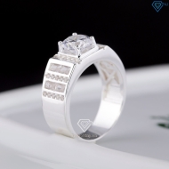 Nhẫn bạc nam Hà Nội đính đá trắng NNA0901