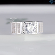 Nhẫn bạc nam Hà Nội đính đá trắng NNA0901