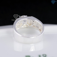 Nhẫn bạc nam Hà Nội đính đá trắng NNA0901
