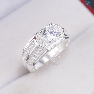 Nhẫn bạc nam đẹp đính đá NNA0903- Trang sức TNJ