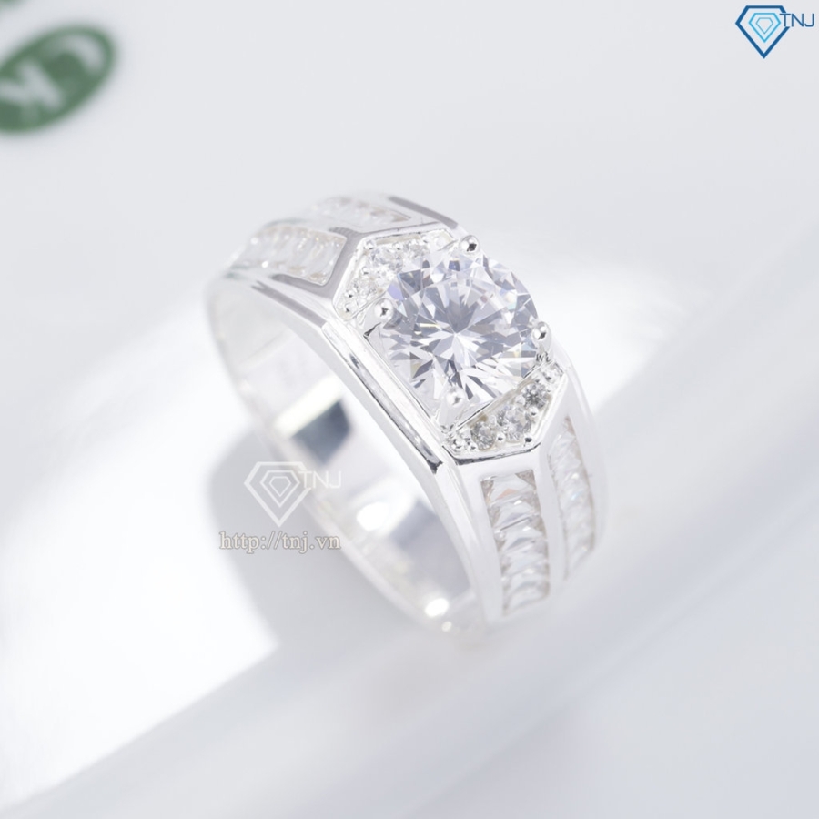 Nhẫn bạc nam đẹp đính đá NNA0903- Trang sức TNJ
