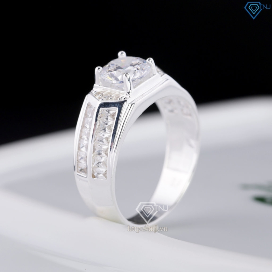 Nhẫn bạc nam đẹp đính đá NNA0903- Trang sức TNJ