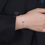 Lắc tay bạc nữ cỏ 4 lá đính đá theo mệnh LTN0460  Trang Sức TNJ