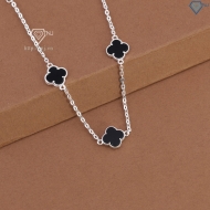 Lắc tay bạc nữ cỏ 4 lá đính đá theo mệnh LTN0460  Trang Sức TNJ