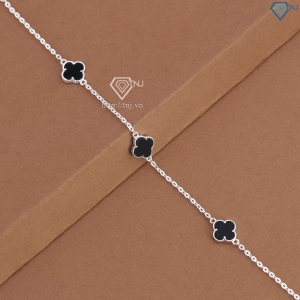 Lắc tay bạc nữ cỏ 4 lá đính đá theo mệnh LTN0460  Trang Sức TNJ