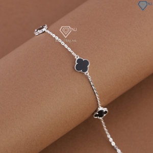 Lắc tay bạc nữ cỏ 4 lá đính đá theo mệnh LTN0460  Trang Sức TNJ