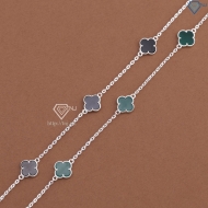 Lắc tay bạc nữ cỏ 4 lá đính đá theo mệnh LTN0460  Trang Sức TNJ