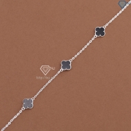 Lắc tay bạc nữ cỏ 4 lá đính đá theo mệnh LTN0460  Trang Sức TNJ