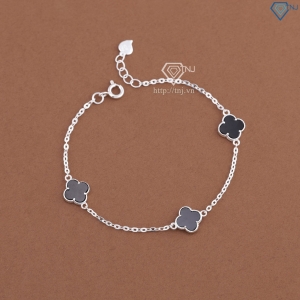 Lắc tay bạc nữ cỏ 4 lá đính đá theo mệnh LTN0460  Trang Sức TNJ