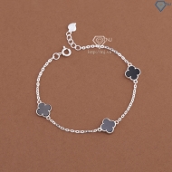 Lắc tay bạc nữ cỏ 4 lá đính đá theo mệnh LTN0460  Trang Sức TNJ