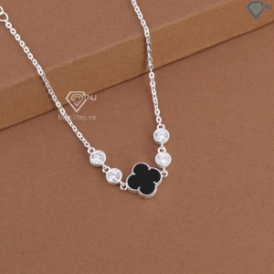 Lắc tay bạc nữ cỏ 4 lá đính đá theo mệnh LTN0461 Trang Sức TNJ