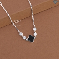 Lắc tay bạc nữ cỏ 4 lá đính đá theo mệnh LTN0461 Trang Sức TNJ