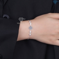 Lắc tay bạc nữ cỏ 4 lá đính đá theo mệnh LTN0461 Trang Sức TNJ