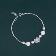 Lắc tay bạc nữ cỏ 4 lá may mắn LTN0462