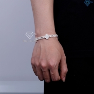 Lắc tay nam đính đá Cuban cỏ  4 lá đính đá LTA0241 Trang Sức TNJ