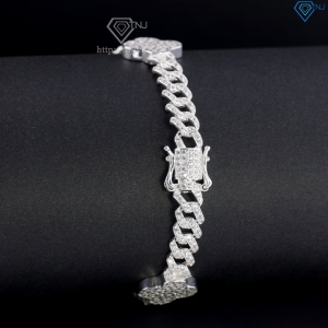 Lắc tay nam đính đá Cuban cỏ  4 lá đính đá LTA0241 Trang Sức TNJ