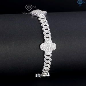 Lắc tay nam đính đá Cuban cỏ  4 lá đính đá LTA0241 Trang Sức TNJ