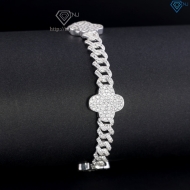 Lắc tay nam đính đá Cuban cỏ  4 lá đính đá LTA0241 Trang Sức TNJ