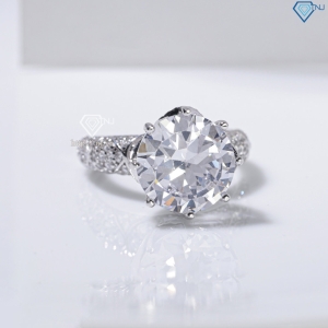 Nhẫn bạc nữ bản to đá chủ 10mm xi kim NN0561-XK