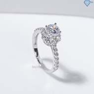 Nhẫn bạc nữ đẹp đính đá trắng xi kim NN0562-XK