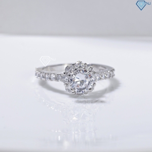 Nhẫn bạc nữ đẹp đính đá trắng xi kim NN0562-XK