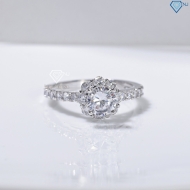 Nhẫn bạc nữ đẹp đính đá trắng xi kim NN0562-XK