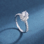 Nhẫn bạc nữ đẹp đính đá trắng xi kim NN0562-XK