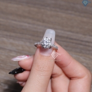 Nhẫn bạc nữ đẹp đính đá trắng xi kim NN0562-XK