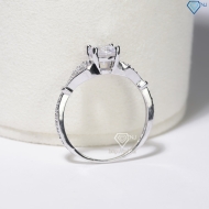 Nhẫn bạc nữ xi kim hoạ tiết chiếc lá NN0563-XK