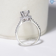Nhẫn bạc nữ xi kim đính đá trắng NN0566-XK