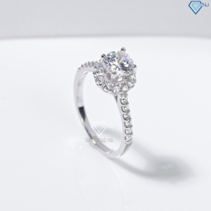 Nhẫn bạc nữ xi kim đính đá trắng NN0566-XK