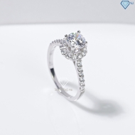 Nhẫn bạc nữ xi kim đính đá trắng NN0566-XK