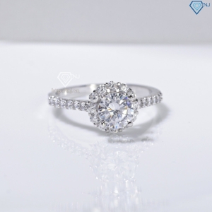 Nhẫn bạc nữ xi kim đính đá trắng NN0566-XK