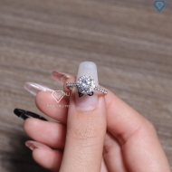 Nhẫn bạc nữ xi kim đính đá trắng NN0566-XK