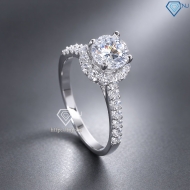 Nhẫn bạc nữ xi kim đính đá trắng NN0566-XK