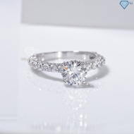 Nhẫn bạc nữ cao cấp 925 xi kim đẹp NN0567-XK