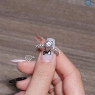 Nhẫn bạc nữ cao cấp 925 xi kim đẹp NN0567-XK