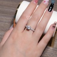 Nhẫn bạc nữ cao cấp 925 xi kim đẹp NN0567-XK