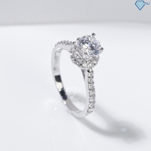 Nhẫn bạc nữ xi kim mặt tròn sang trọng NN0568-XK