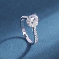 Nhẫn bạc nữ xi kim mặt tròn sang trọng NN0568-XK