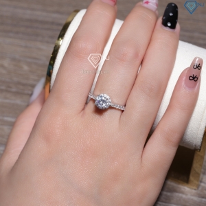 Nhẫn bạc nữ xi kim mặt tròn sang trọng NN0568-XK