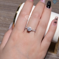 Nhẫn bạc nữ xi kim mặt tròn sang trọng NN0568-XK