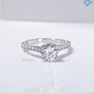 Nhẫn bạc nữ xi kim hoa văn sang trọng NN0569-XK