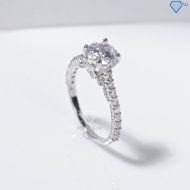 Nhẫn bạc nữ xi kim hoa văn sang trọng NN0569-XK