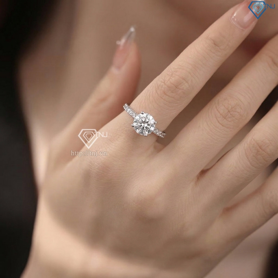 Nhẫn bạc nữ xi kim hoa văn sang trọng NN0569-XK