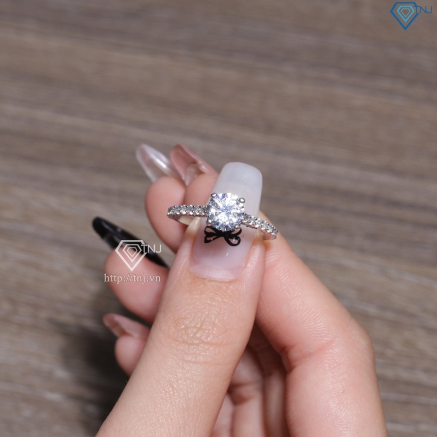 Nhẫn bạc nữ xi kim hoa văn sang trọng NN0569-XK