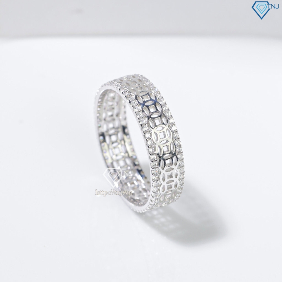 Nhẫn bạc nữ dạng tròn kim tiền xi kim NN0570-XK